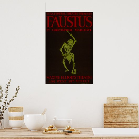  Christopher Marlowe Faustus Opera WPA Poster (Keuken)
