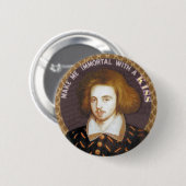 Christopher Marlowe Ronde Button 5,7 Cm (Voorkant /achterkant)