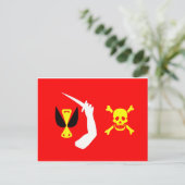 Christopher Moody pirate vlag Briefkaart (Staand voorkant)