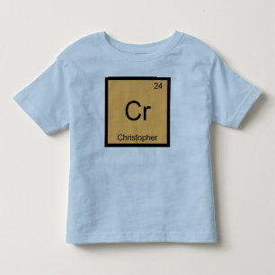Christopher Naam Chemie Element Periodiek Systeem Kinder Shirts