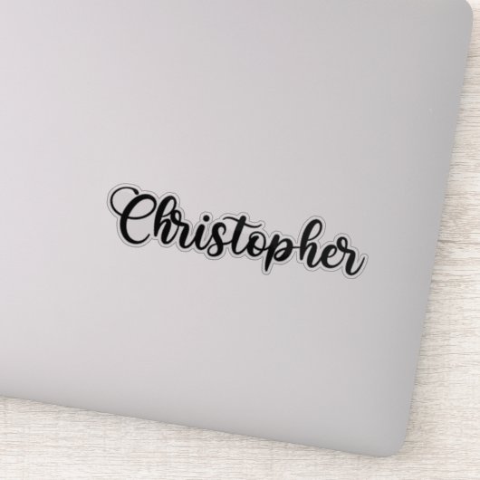 Christopher Name - Handgeschreven kalligrafie Sticker (Detail)