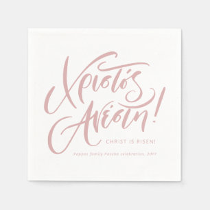 Christos Anesti Grieks-orthodoxe paasroze Servet