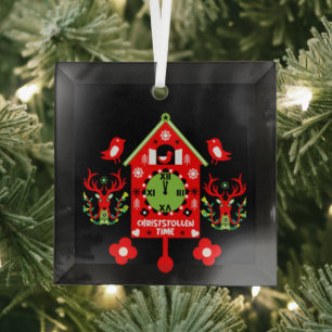 Christstollen Weihnachtsstollen Stollen Xmas Apron Glas Ornament