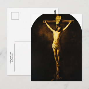 Christus aan het kruis door Rembrandt Briefkaart