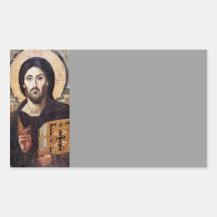 Christus als Ruler van Alles Rechthoekige Sticker