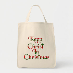 Christus bewaren in de Canvas tas voor kerstbeker