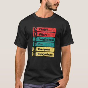 Christus biedt vergeving voor iedereen Koffiebonen T-shirt