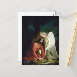 Christus bij Gethsemane door Carl Bloch Feestdagenkaart