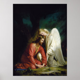 Christus bij Gethsemane door Carl Bloch Poster