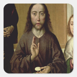 Christus Blessing 2 Vierkante Sticker