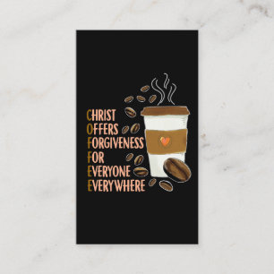 Christus Coffee Christelijke Kerk Caffeine pastor Visitekaartje