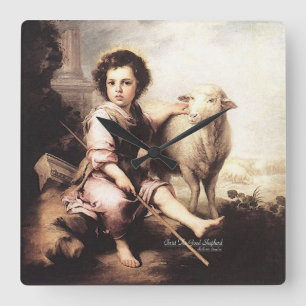 Christus de Goede Herder Vierkante Klok