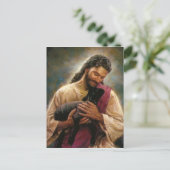Christus De Goede Shepherd Briefkaart (Staand voorkant)