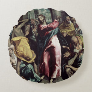 Christus De Handelaars besturen uit de tempel Rond Kussen