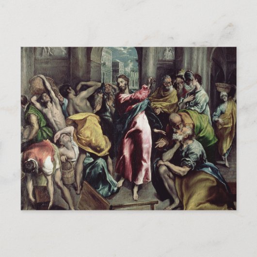 Christus De handelaren besturen uit de tempel Briefkaart (Voorkant)