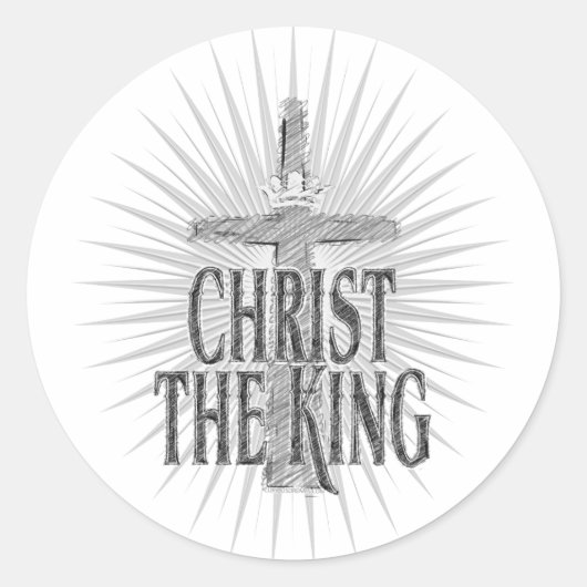 Christus de Koning-2 Ronde Sticker (Voorkant)