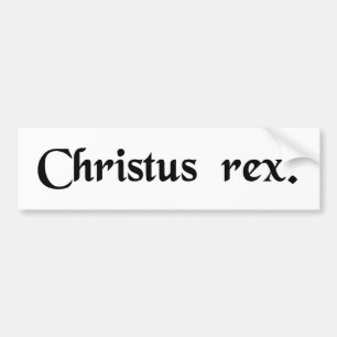 Christus de koning bumpersticker