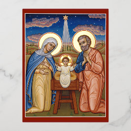 Christus de Nieuwe Dageraad Folie Feestdagen Briefkaart