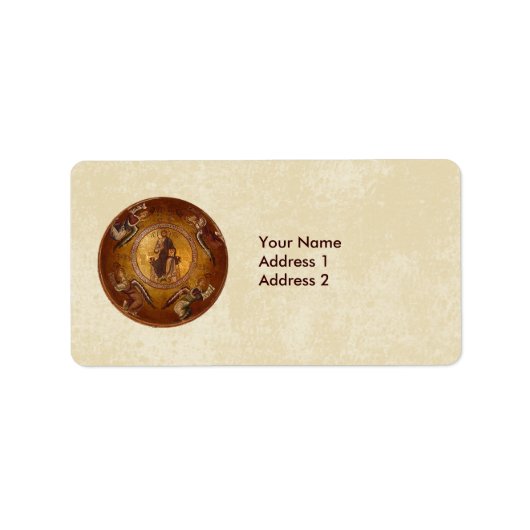 Christus de Pantakrator Christelijk Icon Etiket (Voorkant)