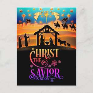 "Christus de Redder is Geboren" Kerstmis Kerstfees Feestdagenkaart