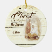 Christus de Savior is geboren Keramisch Ornament (Voorkant)