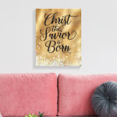 Christus de Savior is met Kerstmis geboren Canvas Afdruk (Insitu (Woonkamer))