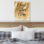Christus de Savior is met Kerstmis geboren Canvas Afdruk (Insitu (Slaapkamer))