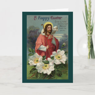 Christus de Shepherd met Lamb Pasen Feestdagen Kaart