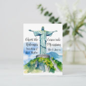 Christus de Verlosser: Bewaker van de skyline van  Briefkaart (Staand voorkant)