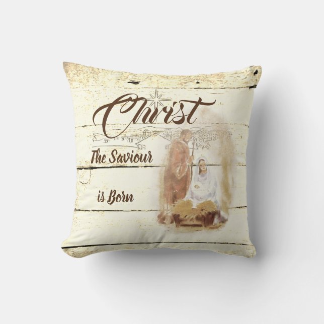 Christus de Verlosser is geboren  Kussen (Voorkant)