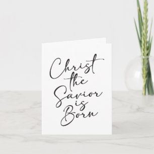 Christus de Verlosser is Geboren Stille Nacht Kers Kaart