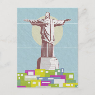 Christus de Verlosser Reisposter Favela Briefkaart