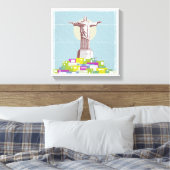 Christus de Verlosser Reisposter Favela Canvas Afdruk (Insitu (Slaapkamer))