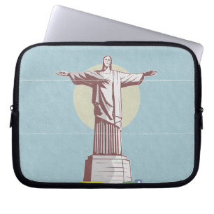 Christus de Verlosser Reisposter Favela Laptop Sleeve