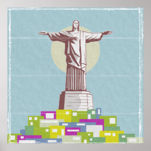 Christus de Verlosser Reisposter Favela Poster