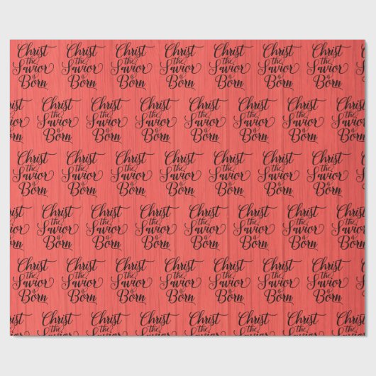 Christus de Verlosser wordt geboren in rood nephou Cadeaupapier (Vlak)