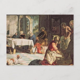 Christus De voeten van de Disciples wassen 2 Briefkaart