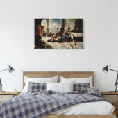 Christus De voeten van de Disciples wassen 2 Canvas Afdruk (Insitu (Slaapkamer))