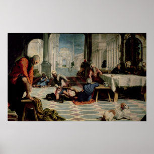 Christus De voeten van de Disciples wassen 2 Poster