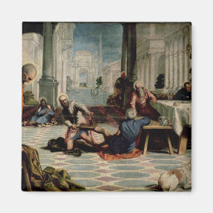 Christus De voeten van de disciples wassen Magneet