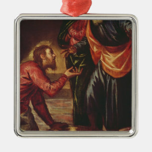 Christus De voeten van de disciples wassen Metalen Ornament