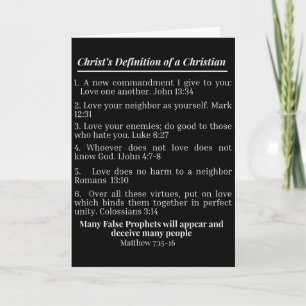 Christus definitie van een christelijke Bijbelvers Kaart