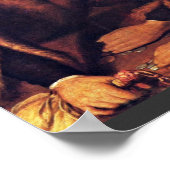 Christus die de geldwisselaars van de tempel bestu poster (Hoek)