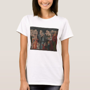 Christus die de kinderen verstikt t-shirt