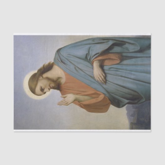 Christus die door Ary Scheffer over Jerusalem huil Tissuepapier (Voorkant)