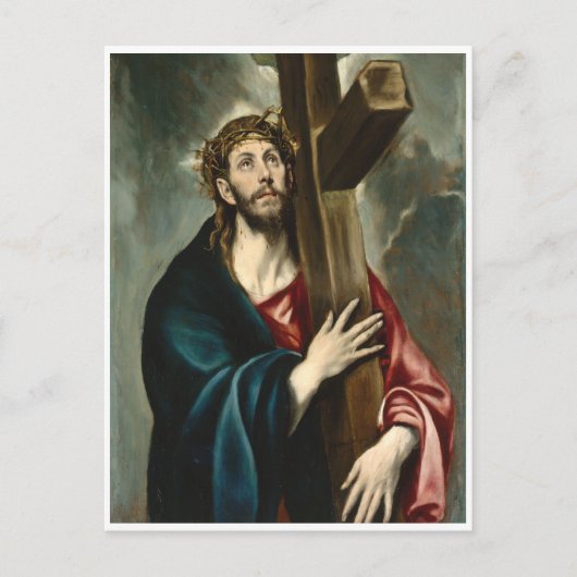Christus die het kruis draagt, El Greco Briefkaart (Voorkant)