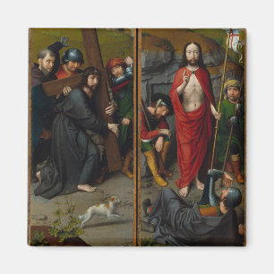 Christus die het kruis draagt magneet