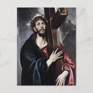 Christus draagt het Kruis door El Greco Ansichtkaa Briefkaart