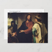 Christus en de jonge Rich Ruler van Carl Bloch Pos Briefkaart (Voorkant / Achterkant)