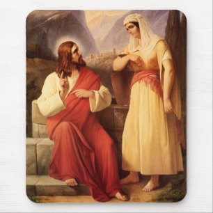 Christus en de Samaritaan door Christian Schleisne Muismat